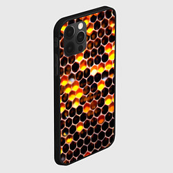 Чехол для iPhone 12 Pro Медовые пчелиные соты, цвет: 3D-черный — фото 2