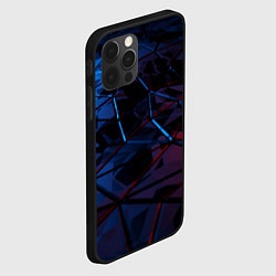Чехол для iPhone 12 Pro Абстрактные грани, цвет: 3D-черный — фото 2