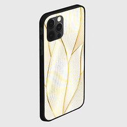 Чехол для iPhone 12 Pro Золотые волны, цвет: 3D-черный — фото 2
