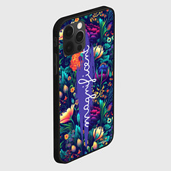 Чехол для iPhone 12 Pro Magnificent Великолепная цветы, цвет: 3D-черный — фото 2