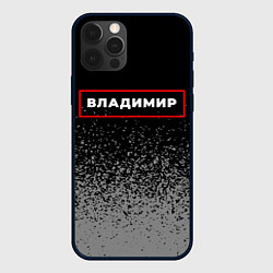 Чехол для iPhone 12 Pro Владимир - в рамке красного цвета, цвет: 3D-черный