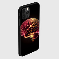 Чехол для iPhone 12 Pro Нейронный неоновый мозг, цвет: 3D-черный — фото 2