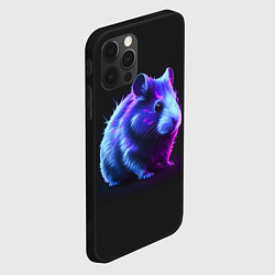 Чехол для iPhone 12 Pro Хомяк неон, цвет: 3D-черный — фото 2