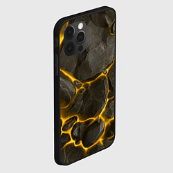 Чехол для iPhone 12 Pro Текстура монолита камня, цвет: 3D-черный — фото 2