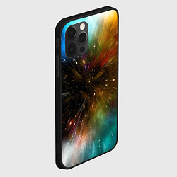 Чехол для iPhone 12 Pro Бескрайний космос - неон, цвет: 3D-черный — фото 2