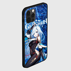 Чехол для iPhone 12 Pro Шэнь Хэ на фоне расколотого льда, цвет: 3D-черный — фото 2