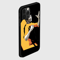 Чехол для iPhone 12 Pro Брюс Ли арт, цвет: 3D-черный — фото 2