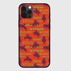 Чехол iPhone 12 Pro Ковбои на лошадях