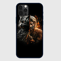 Чехол iPhone 12 Pro Тигр и ниндзя