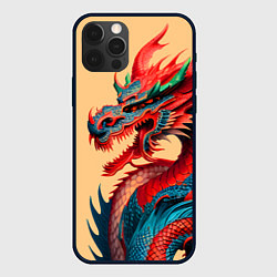 Чехол для iPhone 12 Pro Japan dragon - tattoo - art, цвет: 3D-черный