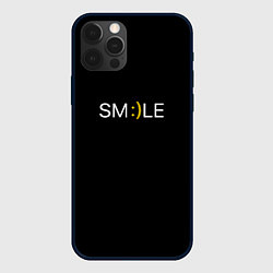 Чехол для iPhone 12 Pro Надпись smile, цвет: 3D-черный
