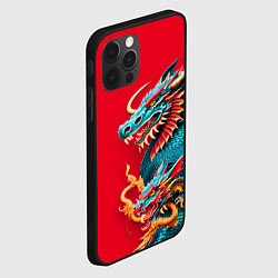Чехол для iPhone 12 Pro Japanese dragon - irezumi, цвет: 3D-черный — фото 2