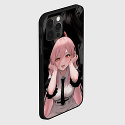 Чехол для iPhone 12 Pro Человек-Бензопила: Пауэр, цвет: 3D-черный — фото 2