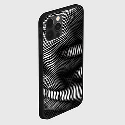 Чехол для iPhone 12 Pro Оптические волны, цвет: 3D-черный — фото 2