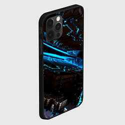 Чехол для iPhone 12 Pro Digital space abstraction, цвет: 3D-черный — фото 2