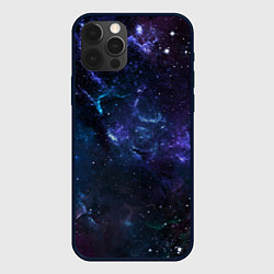 Чехол для iPhone 12 Pro Сияние галактик Космос, цвет: 3D-черный