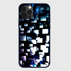 Чехол для iPhone 12 Pro Неоновые кубы абстракция, цвет: 3D-черный