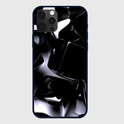 Чехол для iPhone 12 Pro Хромированные кубы, цвет: 3D-черный