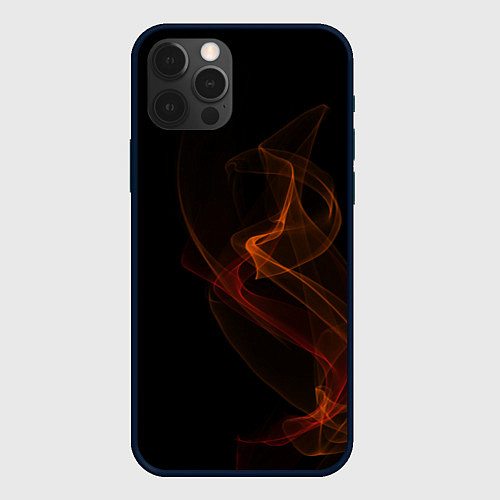 Чехол iPhone 12 Pro Абстракция дым / 3D-Черный – фото 1