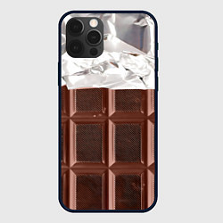 Чехол для iPhone 12 Pro Темная плитка шоколада в обертке, цвет: 3D-черный