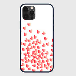 Чехол iPhone 12 Pro Падающие сердечки