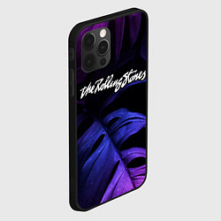 Чехол для iPhone 12 Pro Rolling Stones neon monstera, цвет: 3D-черный — фото 2