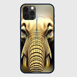 Чехол для iPhone 12 Pro Мой слон, цвет: 3D-черный
