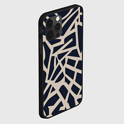 Чехол для iPhone 12 Pro Паттерн из абстрактных фигур, цвет: 3D-черный — фото 2