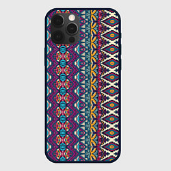 Чехол для iPhone 12 Pro Мексиканский орнамент, цвет: 3D-черный