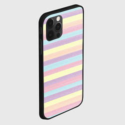 Чехол для iPhone 12 Pro Пастельные линии - текстура свитера, цвет: 3D-черный — фото 2