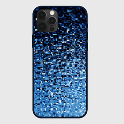 Чехол для iPhone 12 Pro Геометрическое множество синих кубов, цвет: 3D-черный