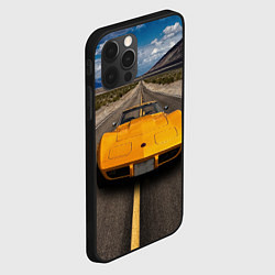 Чехол для iPhone 12 Pro Ретро маслкар Chevrolet Corvette Stingray, цвет: 3D-черный — фото 2
