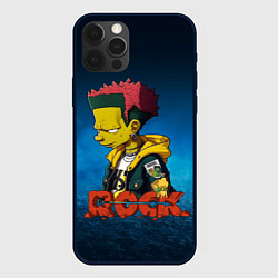 Чехол для iPhone 12 Pro Rock music Simpsons, цвет: 3D-черный