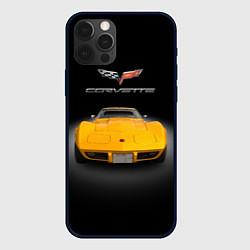 Чехол для iPhone 12 Pro Американский маслкар Chevrolet Corvette Stingray, цвет: 3D-черный