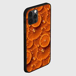 Чехол для iPhone 12 Pro Сочная текстура из долек апельсина, цвет: 3D-черный — фото 2