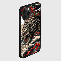 Чехол для iPhone 12 Pro Тату дракона в стиле Ирезуми, цвет: 3D-черный — фото 2