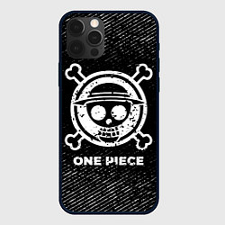 Чехол для iPhone 12 Pro One Piece с потертостями на темном фоне, цвет: 3D-черный