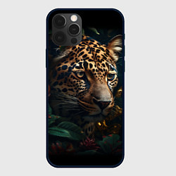 Чехол для iPhone 12 Pro Леопард фотореализм, цвет: 3D-черный