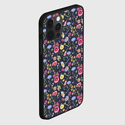 Чехол для iPhone 12 Pro Цветочная феерия, цвет: 3D-черный — фото 2