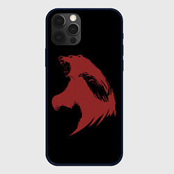 Чехол для iPhone 12 Pro Red bear, цвет: 3D-черный