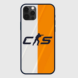 Чехол для iPhone 12 Pro Counter Strike 2 White Orange Stripes, цвет: 3D-черный