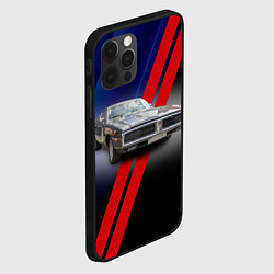 Чехол для iPhone 12 Pro Американский маслкар Dodge Charger, цвет: 3D-черный — фото 2