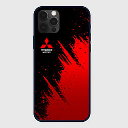 Чехол для iPhone 12 Pro Mitsubishi red - red sport, цвет: 3D-черный