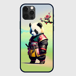 Чехол для iPhone 12 Pro Панда-самурай - цветущая сакура, цвет: 3D-черный