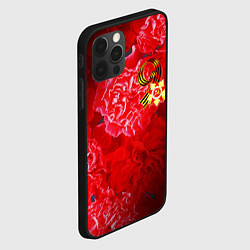 Чехол для iPhone 12 Pro 9 мая и гвоздики, цвет: 3D-черный — фото 2