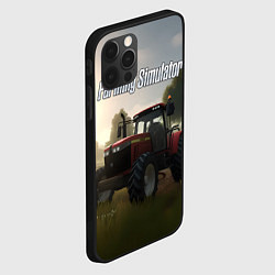 Чехол для iPhone 12 Pro Farming Simulator - Красный трактор, цвет: 3D-черный — фото 2
