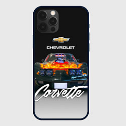 Чехол для iPhone 12 Pro Американская маслкар 70-х годов Chevrolet Corvette, цвет: 3D-черный