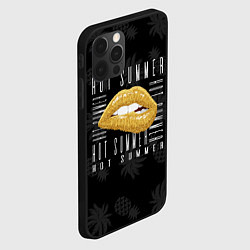 Чехол для iPhone 12 Pro Губы и ананасы, цвет: 3D-черный — фото 2