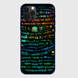 Чехол для iPhone 12 Pro Символы психоделика - нейронная сеть, цвет: 3D-черный
