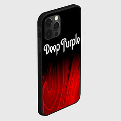 Чехол для iPhone 12 Pro Deep Purple red plasma, цвет: 3D-черный — фото 2